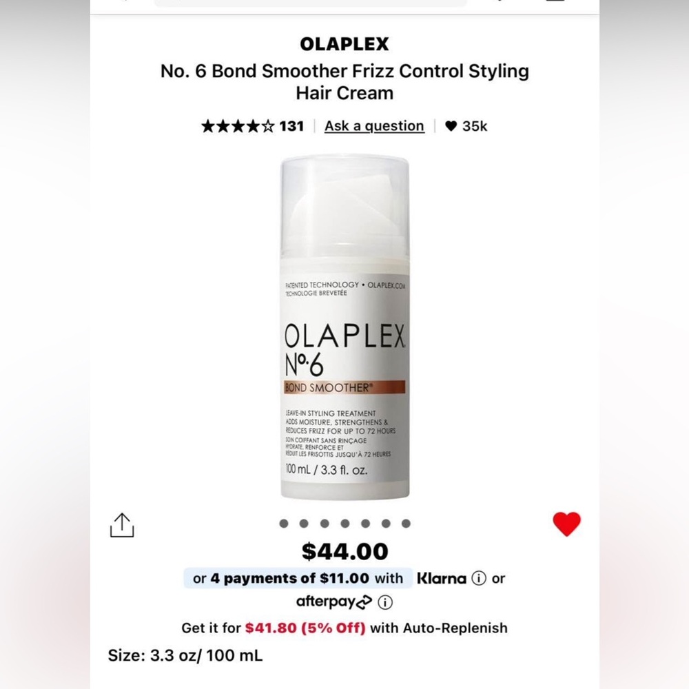 OLAPLEX No. 6 Bond Smoother Styling Cream